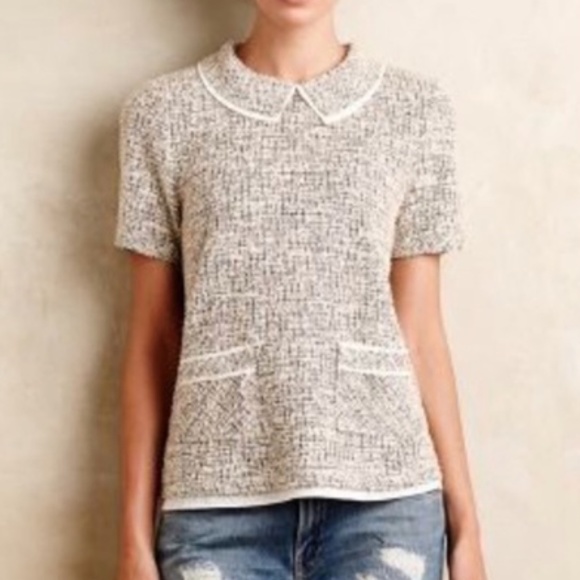 Anthropologie Tops - Anthro Postmark Thornburgh Boucle Tweed Top